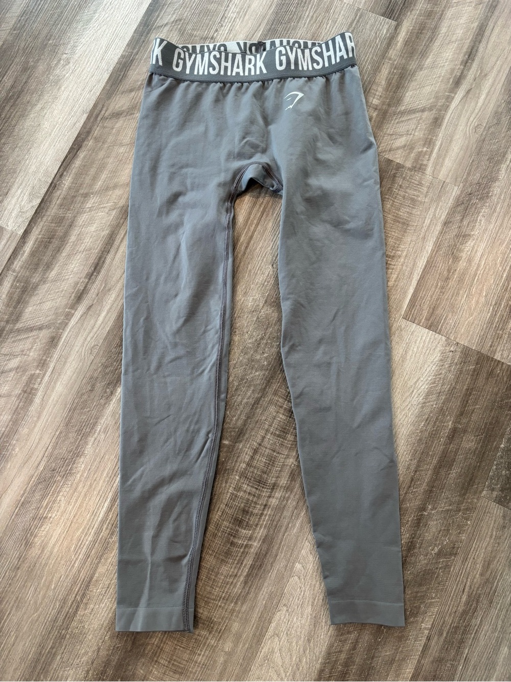Gymshark Gray Leggings with Logo Waistband